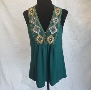 Clifton Embellished Henley Tank